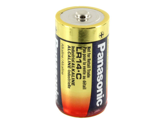 Panasonic Industrial Alkaline 1.5V C Battery - Vertical View of Front