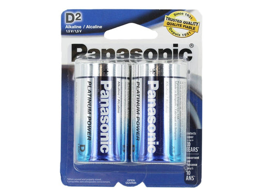 Panasonic Platinum Power D Alkaline Batteries - Package Shot