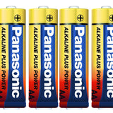 Panasonic Alkaline Plus AA Battery - 4 Pack Shrink (LR6PA-4S)