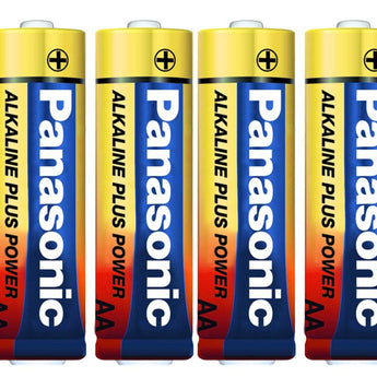 Panasonic Alkaline Plus AA Battery - 4 Pack Shrink (LR6PA-4S)
