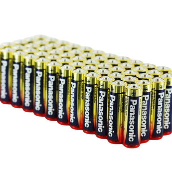 Panasonic Industrial LR6XWA-B (60 Pack) Alkaline 1.5V AA Button Top Battery - Bulk (LR6XWA/B) - Box of 60