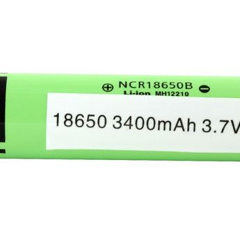 Panasonic NCR 18650 3200mAh 3.7V Unprotected High-Drain 4.87A Lithium Ion (Li-ion) Flat Top Battery - Boxed
