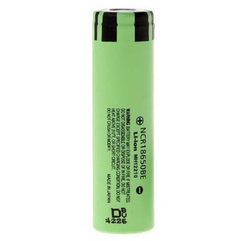 Panasonic NCR18650BE 3200mAh 3.7V Unprotected High-Drain 10A Lithium Ion (Li-ion) Flat Top Battery - 2 Pieces