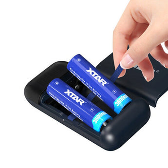 XTAR PB2SL Portable Li-ion Charger and Powerbank - Black, Blue, or Red