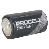 Duracell Procell PC1300 D-cell Angled View of Negative Terminal