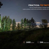 Fenix PD32R USB-C Rechargeable LED Flashlight - 1400 Lumens - Luminus SFT40 - Includes 1 x 3.6V 3400mAh 18650