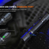 Fenix PD32R USB-C Rechargeable LED Flashlight - 1400 Lumens - Luminus SFT40 - Includes 1 x 3.6V 3400mAh 18650