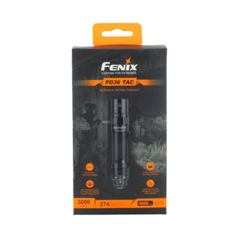 Fenix PD36-TAC Tactical LED Flashlight - 3000 Lumens - Luminus SST70 - Includes 1 x USB-C Rechargeable 21700