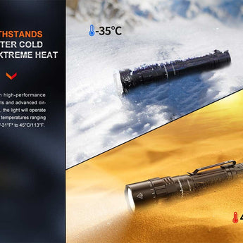 Fenix PD40R V3.0 USB-C Rechargeable LED Flashlight - 3000 Lumens - Luminus SFT70 - Includes 1 x 21700