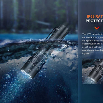 Fenix PD40R V3.0 USB-C Rechargeable LED Flashlight - 3000 Lumens - Luminus SFT70 - Includes 1 x 21700