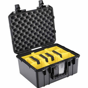 Pelican 1507AirTP Hard Carry Case With TrekPak Divider Insert, Padded Divider Insert, Foam Insert with Liner, or Liner - Black