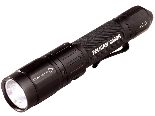 Pelican 2380R Rechargeable LED Flashlight - Angle Shot