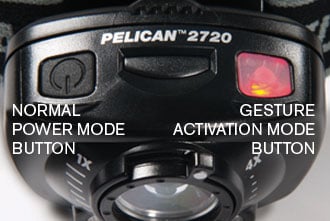 Pelican 2720 LED Headlamp - Gesture Activation Control - Variable Output - 200 Lumens - Includes 3 x AAAs - Black (027200-0100-110)