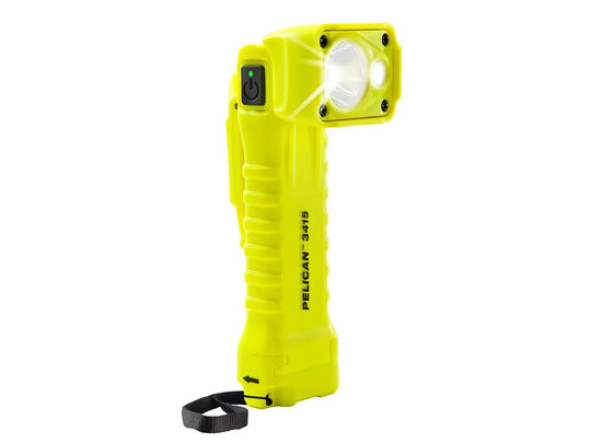 Pelican 3415M Right Angle LED Flashlight - Gen 2 - 336 Lumens - Uses 3 x AA - Class I, II, III - Div I - Yellow (PELICAN-034150-0302-245)