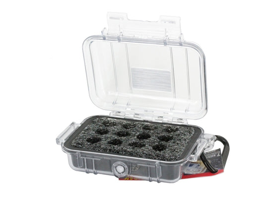 Pelican 1010 Watertight Case + Pre-Cut CR123A Foam Insert (Holds 12)