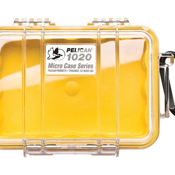 Pelican 1020 Watertight Case With Liner - Black, Clear Black, Clear Blue, Clear Yellow, or Clear Red