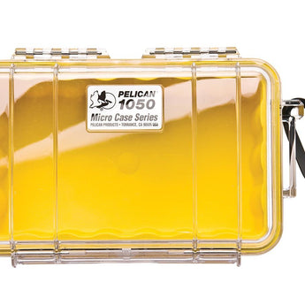 Pelican 1050 Watertight Case - Clear or Black Case and Black, Blue, and Yellow Liner Color Options
