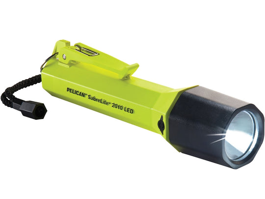 Pelican SabreLite 2010 LED Flashlight - 161 Lumens - Uses 3 x Cs - Class I Div 1 - Yellow (2010-014-245)