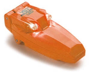 Pelican VB3 2220-010-150 Clip-on LED Flashlight - 9 Lumens - Class I Div 1 - Includes 2 x CR2032s - Orange