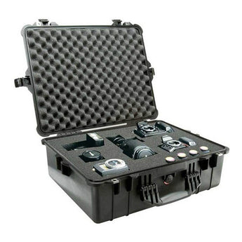 Pelican 1600 Watertight Protector Case with Liner and Foam - Large - 24.4 x 19.4 x 8.8-Inches - Black, Orange, Silver, Desert Tan or Yellow