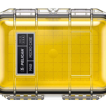 Pelican M40 Micro Case - Clear or Black Case and Black, Blue, Yellow Liner Color Options