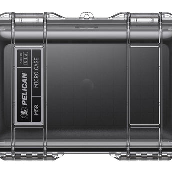 Pelican M50 Micro Case - Clear or Black Case and Black, Blue, Yellow Liner Color Options