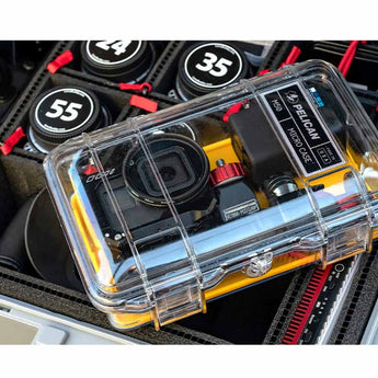 Pelican M50 Micro Case - Clear or Black Case and Black, Blue, Yellow Liner Color Options