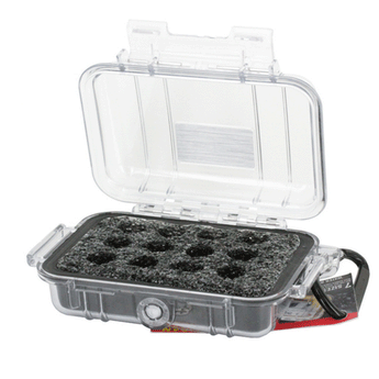 Pelican 1010 Watertight Case + Pre-Cut CR123A Foam Insert (Holds 12)