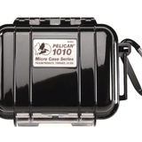 COMBO KIT: Pelican 1010 Watertight Case- Solid Black / 12 Rayovac CR123A's / Pre-Cut Foam Insert