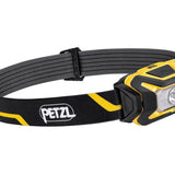 Petzl Aria 1R Rechargeable LED Headlamp - 450 Lumens - Includes 1 x 3.6V 1250mAh LI-ion CORE Battery Pack - Black and Yellow