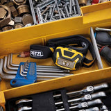 Petzl Aria 1R Rechargeable LED Headlamp - 450 Lumens - Includes 1 x 3.6V 1250mAh LI-ion CORE Battery Pack - Black and Yellow