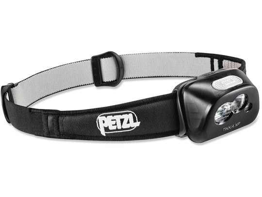 Petzl Active TIKKA XP Multi-Beam LED Headlamp - Red and White LEDs - 180 Lumens - Includes 3 x AAA/LR03s - Black (E99HNE)