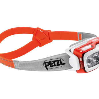 Petzl Swift RL Rechargeable Headlamp - 900 Lumens - Includes 2350mAh Li-ion Battery Pack - Black, Blue or Orange