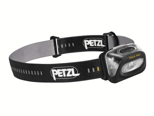 Petzl Classic TIKKA LED Headlamp - 100 Lumens - Wide Beam Pattern - Includes 3 x AAA/LR03s - Black (E83HNE)