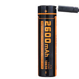Fitorch UC26R 18650 2600mAh 3.7V Protected Lithium Ion (Li-ion) Button Top Battery