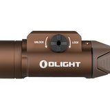 Olight PL-3R Rechargeable LED Weapon Light - 1500 Lumens - Uses Built-in 900mAh Li-Poly Battery Pack - Black or Desert Tan