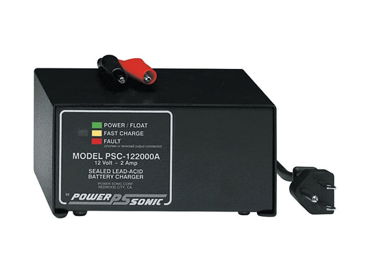 Power-Sonic PSC-122000A Transformer Type Charger 12-Volt 2 Amp Rating - Plug-in Design