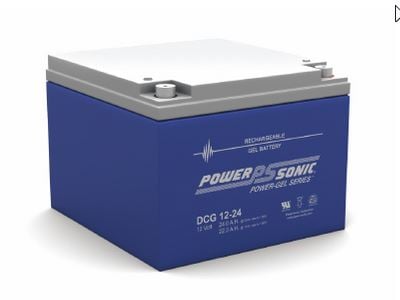 Power-Sonic Power-Gel DCG12-24 24Ah 12V Rechargeable Sealed Lead Acid (SLA) Battery - T12 Terminal