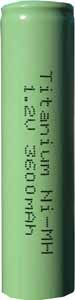 4/3A NiMH battery 3800mAh flat top with TABS