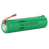Powerizer MH 4/3 A 3800mAh 1.2V Nickel Metal Hydride (NiMH) Flat Top Battery with or without Tabs - Bulk