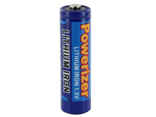 Powerizer LF AA 2900mAh 1.5V Lithium Iron (LiFeS2) Ultra Capacity Button Top Battery - Bulk