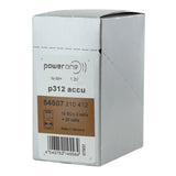 PowerOne Size 312 23mAh 1.2V NiMh Rechargeable Hearing Aid Batteries - 2 Pack Retail Card