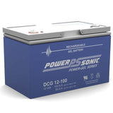 Power-Sonic Power-Gel DCG12-100 100Ah 12V Rechargeable Sealed Lead Acid (SLA) Battery - T11 Terminal