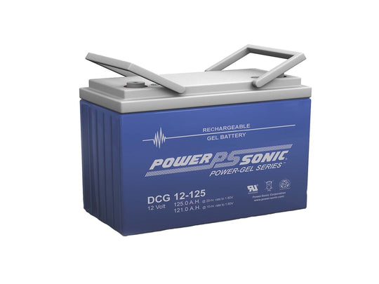 Power-Sonic Power-Gel DCG12-125 125Ah 12V Rechargeable Sealed Lead Acid (SLA) Battery - T11 Terminal