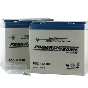 Power-Sonic AGM Deep Cycle PDC-12200 21Ah 12V Rechargeable Sealed Lead Acid (SLA) Battery - T12/B Terminal