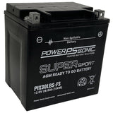 Power-Sonic PIX30LBS-FS 28Ah 12V Ultra Sport Series Sealed Lead Acid (SLA) Battery - 400CCA