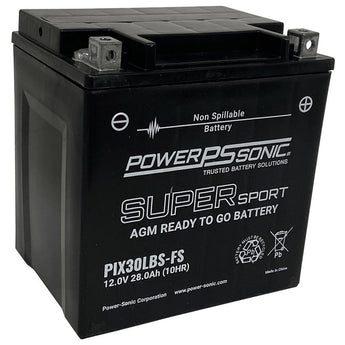 Power-Sonic PIX30LBS-FS 28Ah 12V Ultra Sport Series Sealed Lead Acid (SLA) Battery - 400CCA