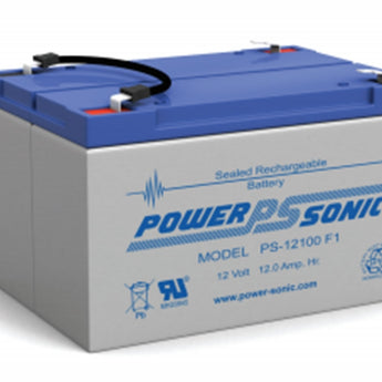Power-Sonic PS-12100 12AH 12V Rechargeable Sealed Lead Acid (SLA) Battery - F1 or F2 Terminal