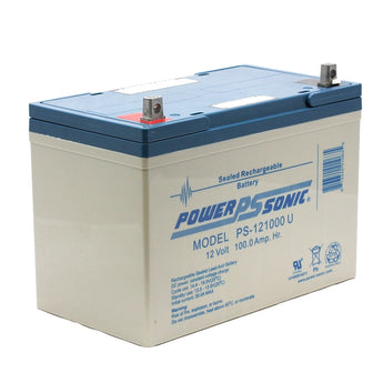 Power-Sonic AGM General Purpose PS-121000 100Ah 12V Rechargeable Sealed Lead Acid Battery - Universal or T6 Terminal