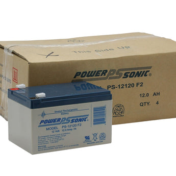 Power-Sonic AGM General Purpose PS-12120 12Ah 12V Rechargeable Sealed Lead Acid (SLA) Battery - F2 Terminal